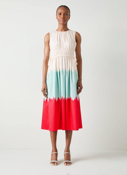 LKB Viola Dip-Dye Organic Cotton Midi Dress