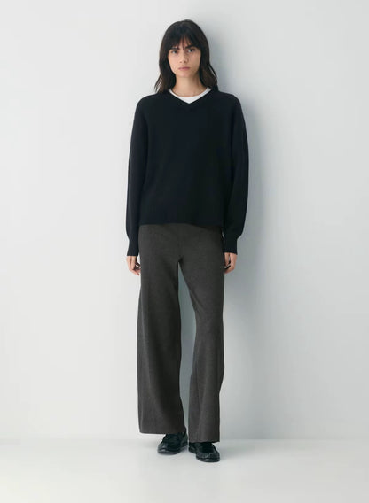 4 Colors! ARZ Soft Viscose-blend Knit Souvenir Pant