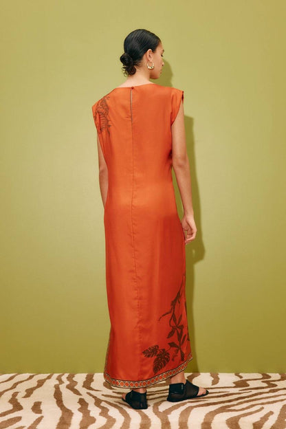 ALM Monkey Dance Silk Midi Dress