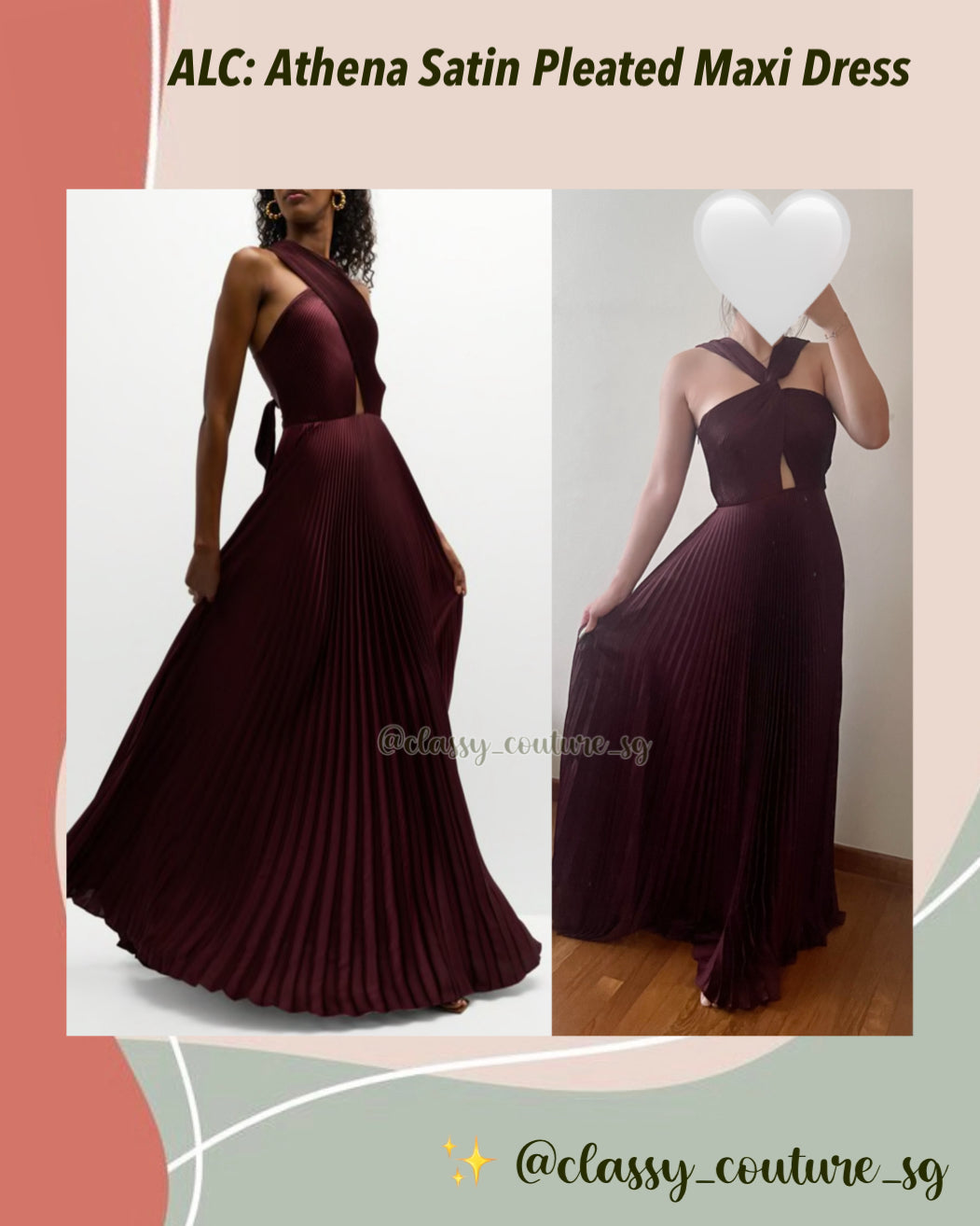 ALC Athena Pleated Halter A-Line Maxi Dress