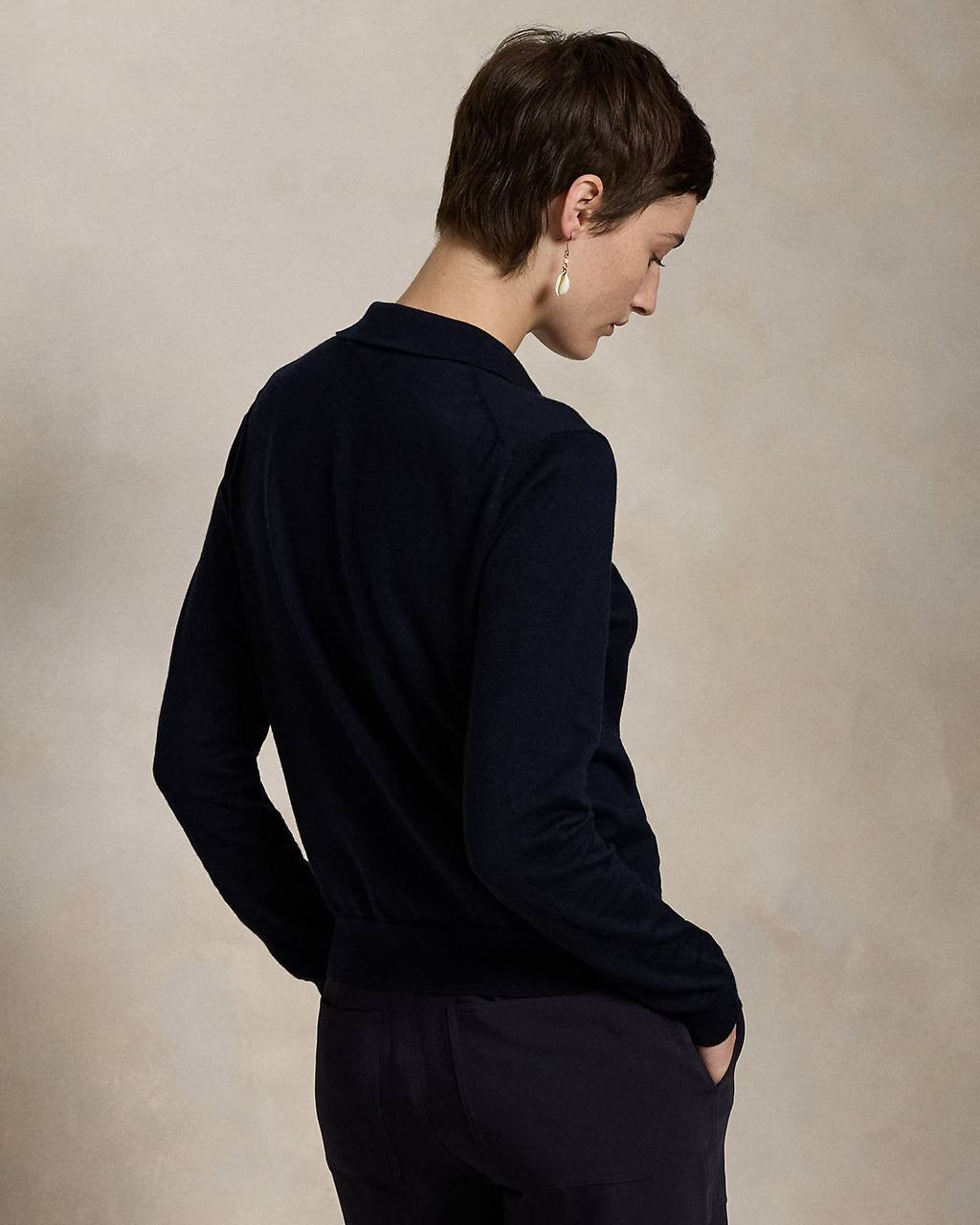 RL Polo-Collar Cotton-blend Buttoned Cardigan