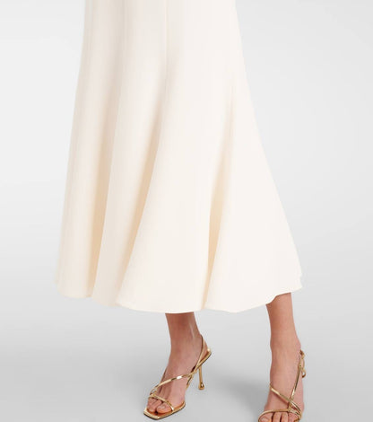 RM Bow Drape Light Cady Midi Dress