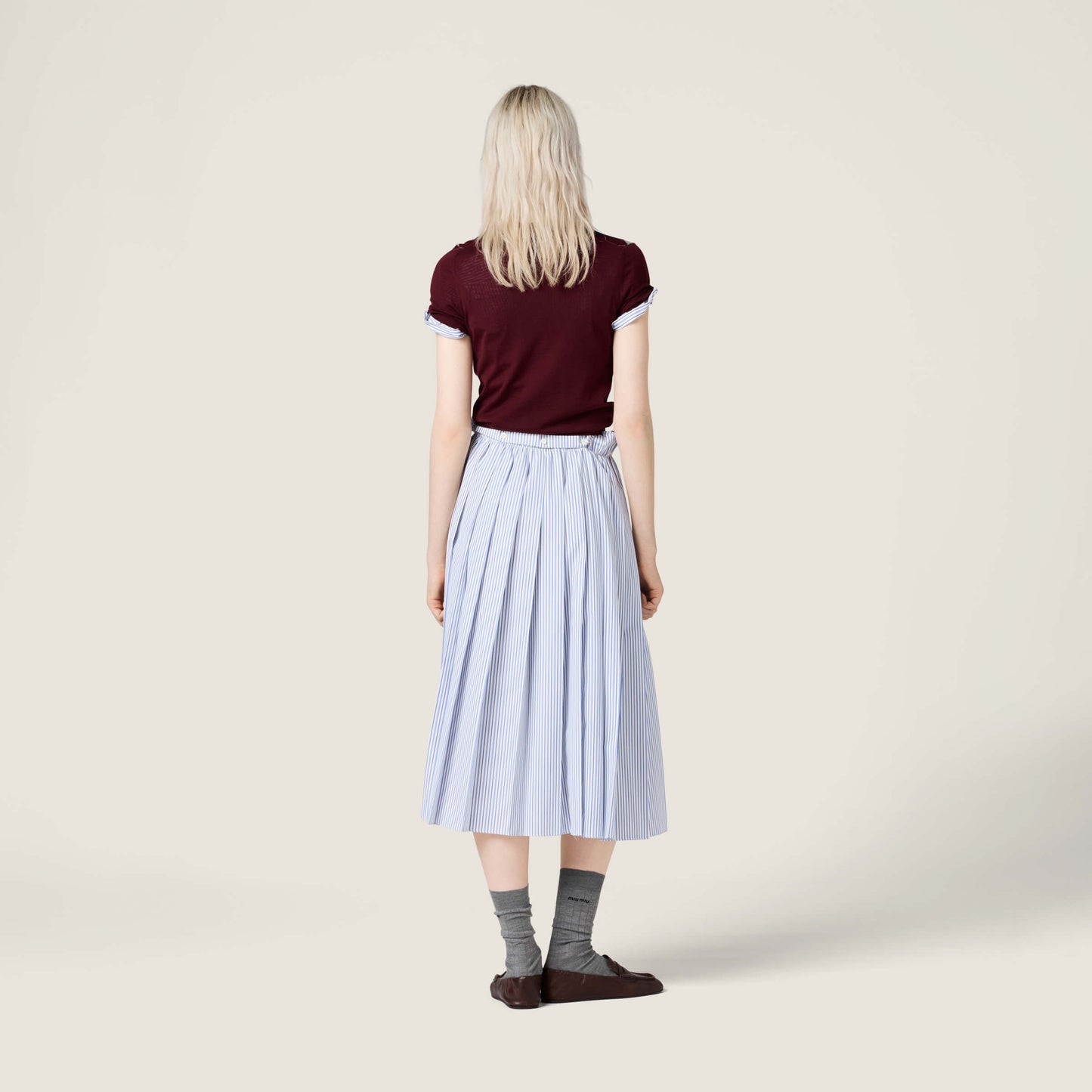 MM Burgundy Argyle Wool Polo Shirt
