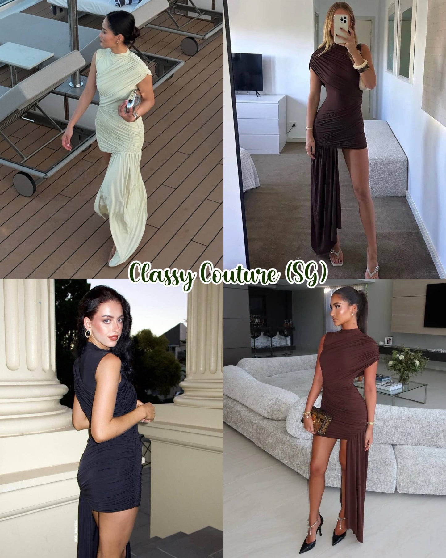 7 Colors! DLV Ravenna Draped Mini Dress