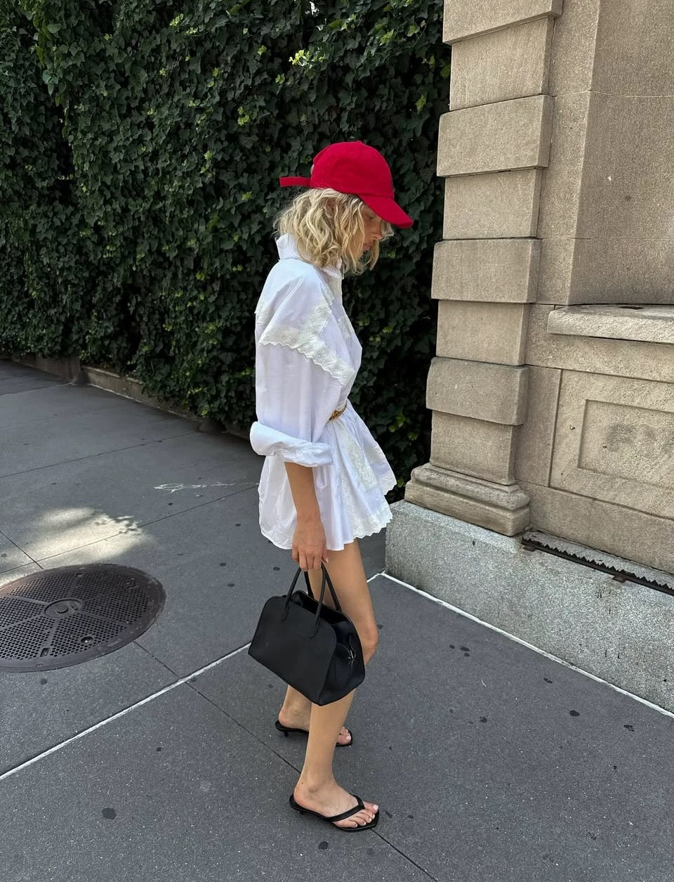 HS The Summer White Overshirt Oversized Shirtdress Shirt | White Shorts w Vintage Swiss Embroidery | Cotton Set