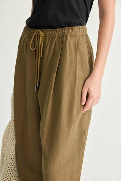 AA Everyday Pull-On Cotton-Linen Jogger Pants