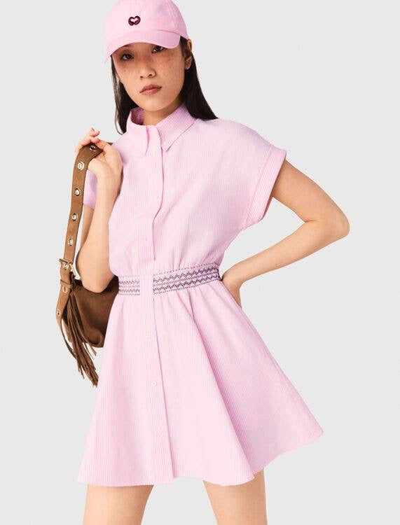 MJ Pink Button Up Mini Dress
