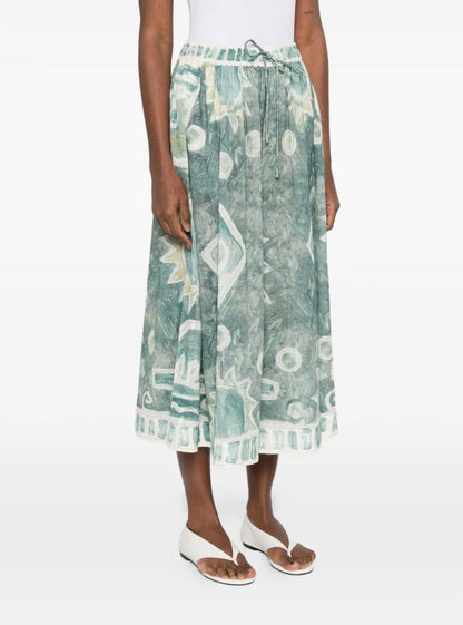 ALM Samira Print Relaxed Top | Wide-leg Trousers Pant | Set