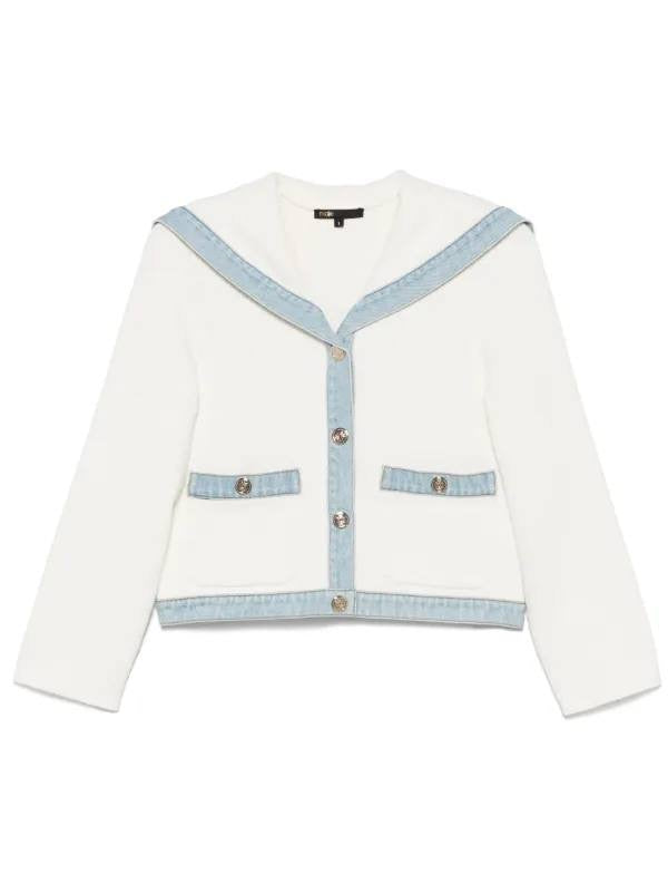 MJ Mirsalcollar Cardigan Sailor Top | Irsala Shorts | Denim Detail Set
