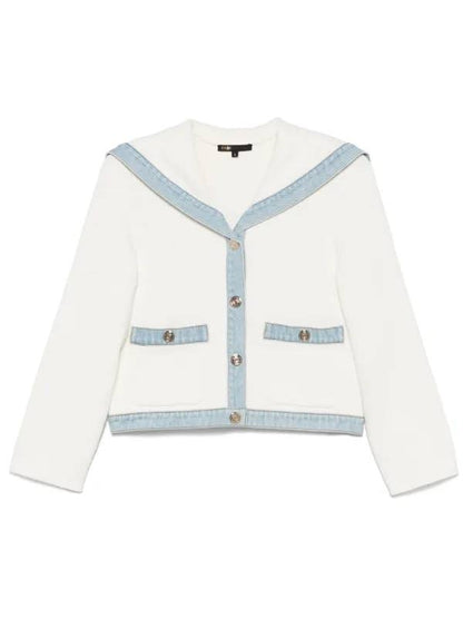 MJ Mirsalcollar Cardigan Sailor Top | Irsala Shorts | Denim Detail Set