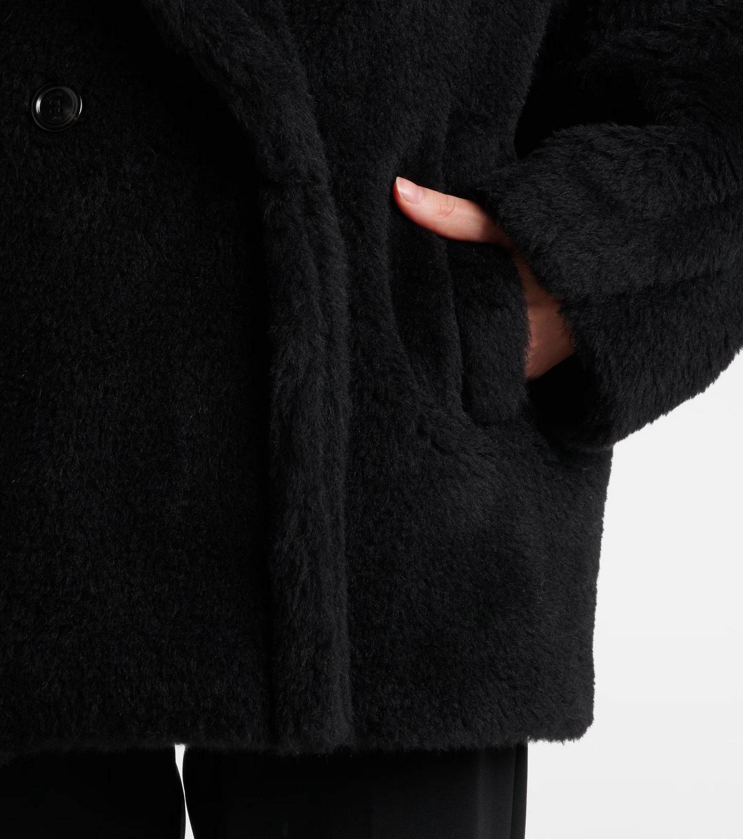 MM Short Teddy Bear Icon Alpaca-Wool-Silk Coat Jacket