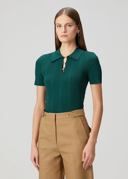 SD Mahee Dark Green Polo Sweater