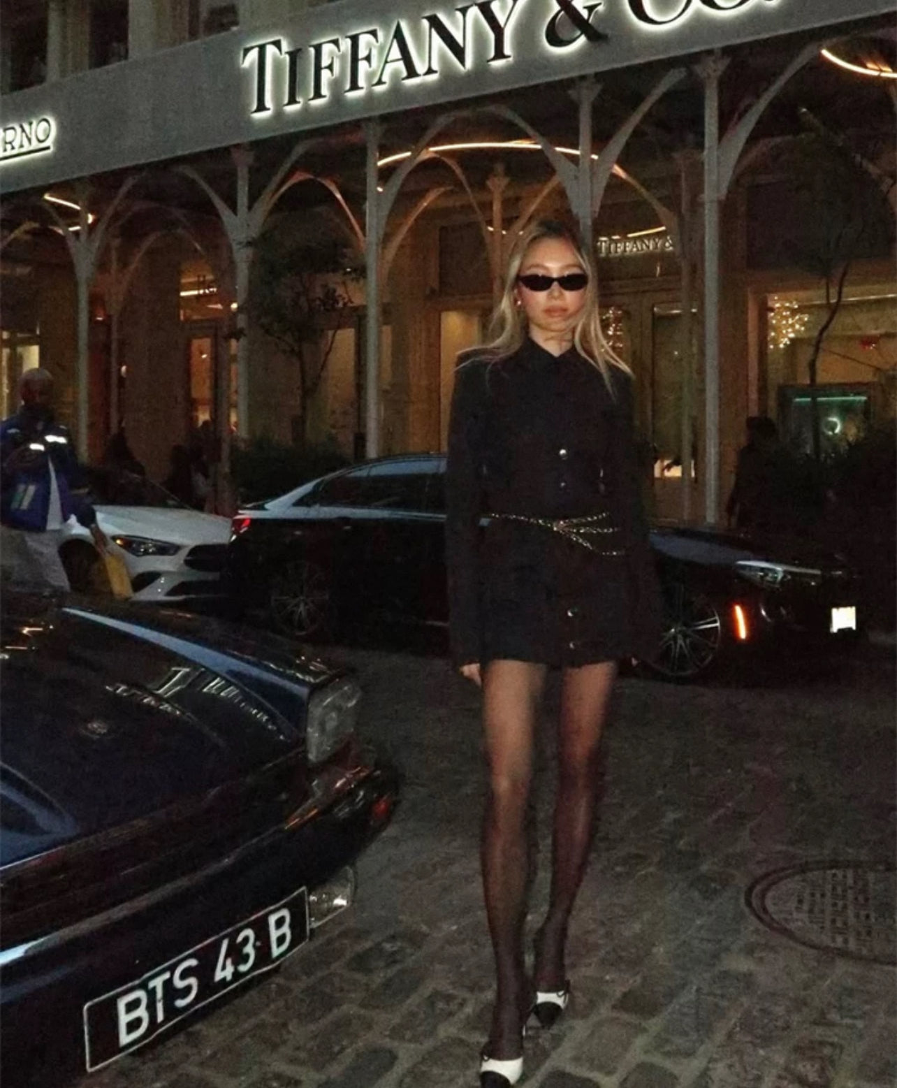 HS The Little Lady Long Sleeve Mini Dress in Black