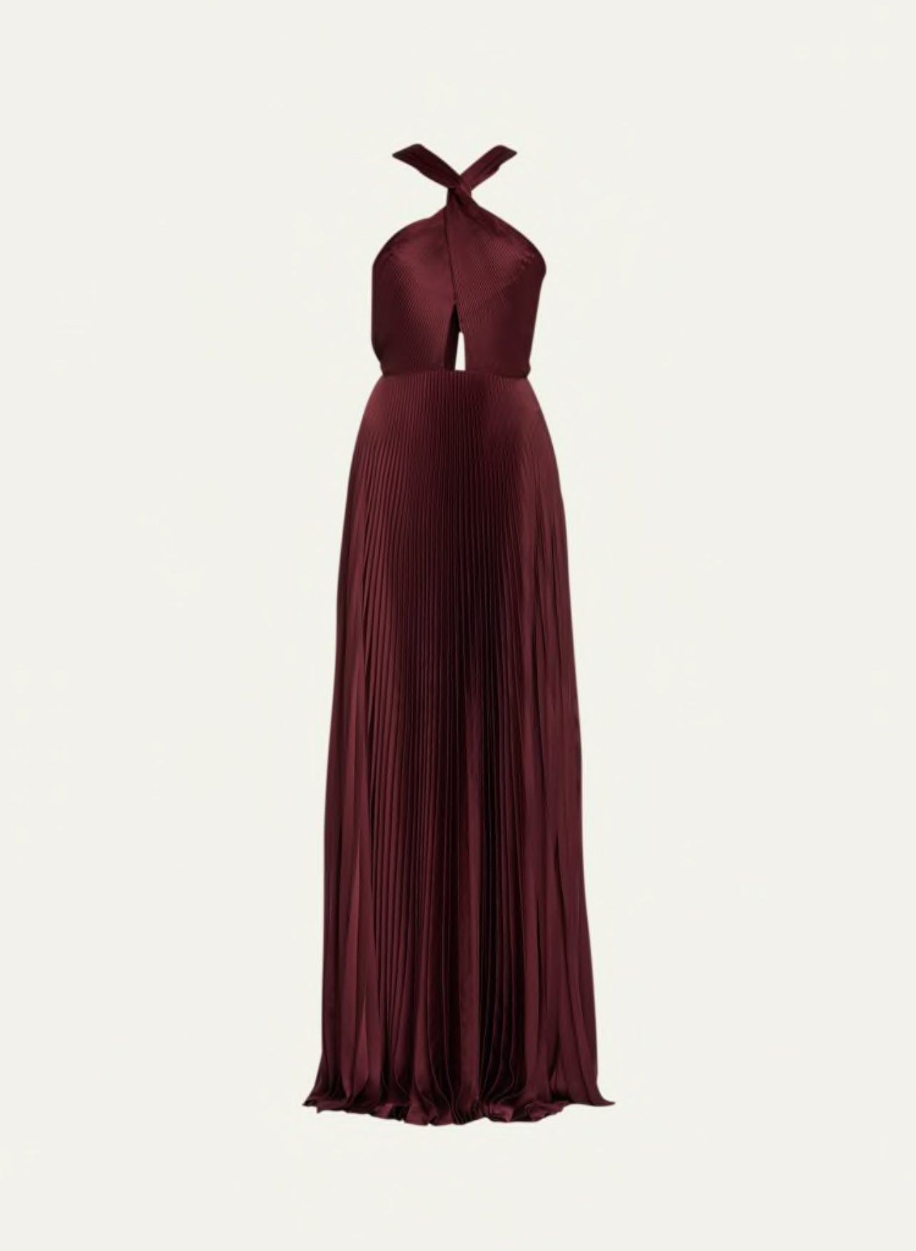 ALC Athena Pleated Halter A-Line Maxi Dress