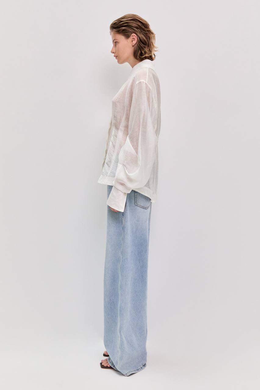 AJ Murphie Linen Blend Tailored Long Sleeve Shirt