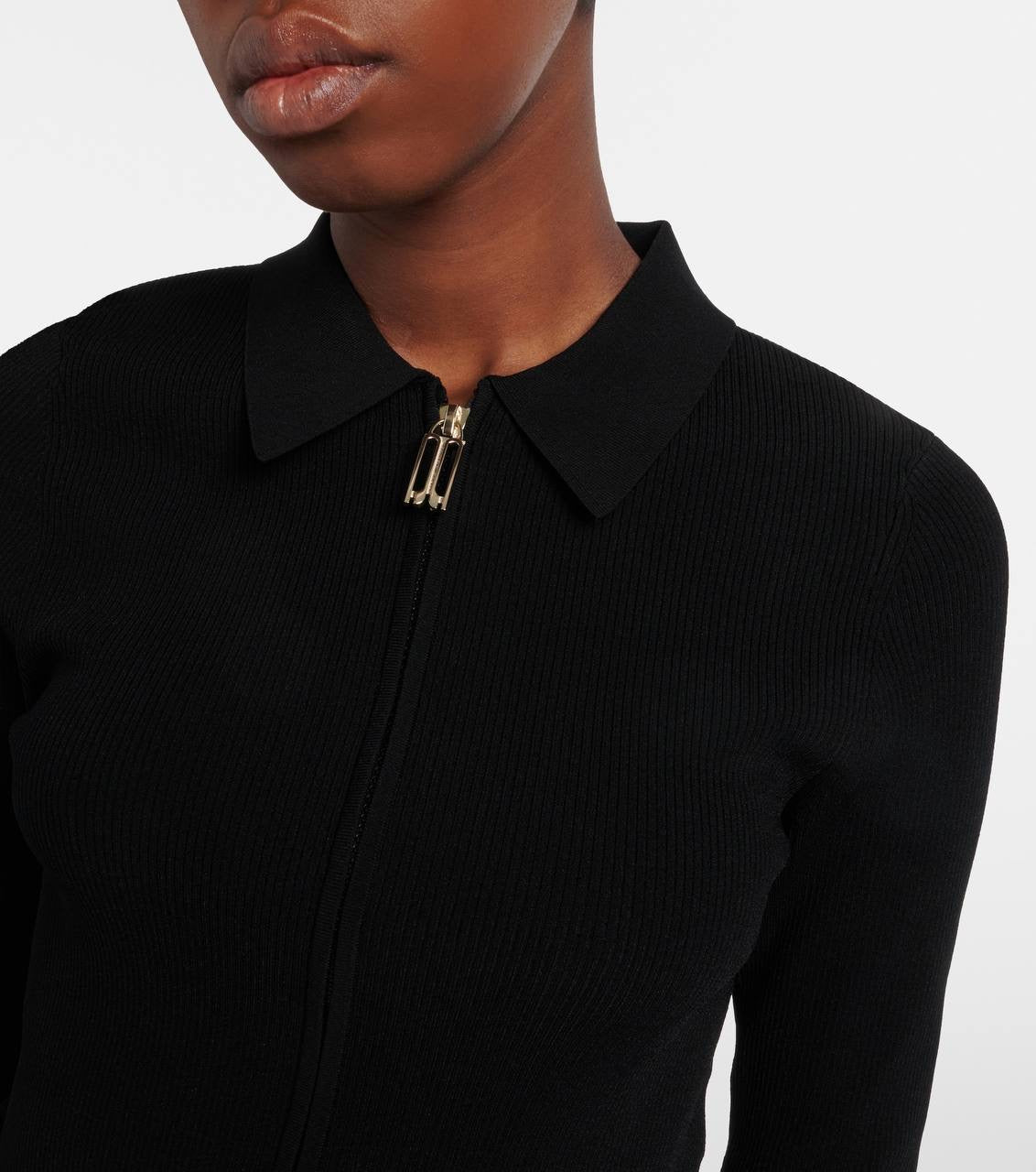 VB Mila Stretch-viscose blend Zipped Cardigan Top