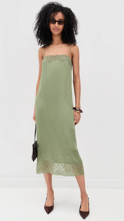 Ref Mackenzie Silk Midi Dress