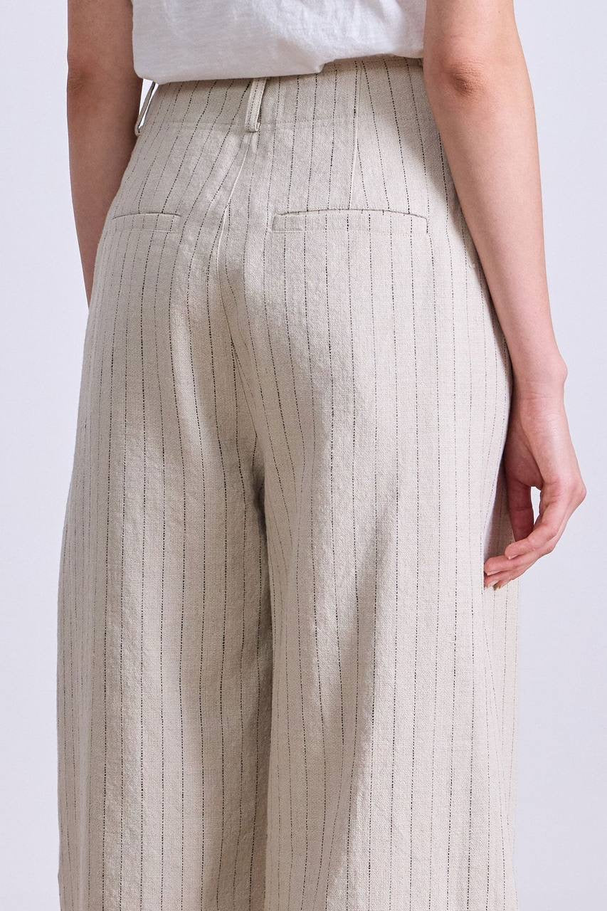 AA Helena Vest Top | Linaza Shorts | Bari Cropped Trousers | Striped Flax Set
