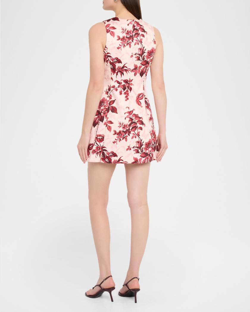 CC Posie Floral Cotton-blend Mini Dress