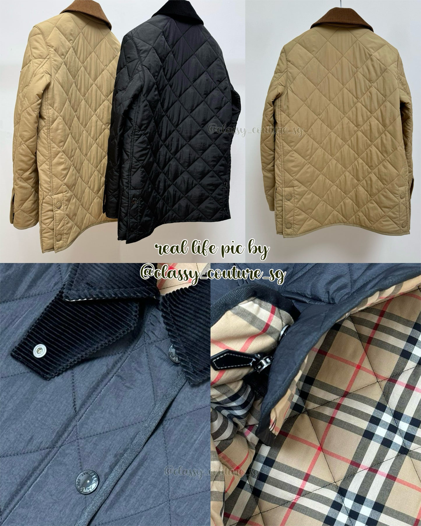 BBR Corduroy Collar Quilted Shell Jacket