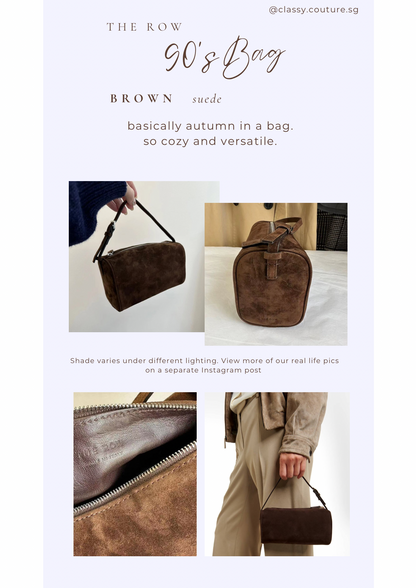 TR 90’s Mini Bag in Brown Calfskin Nubuck Leather