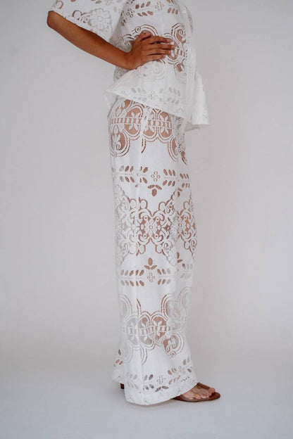 ML Tillie Shirt | Charlie Pants | Sheer Cotton-blend Lace Set