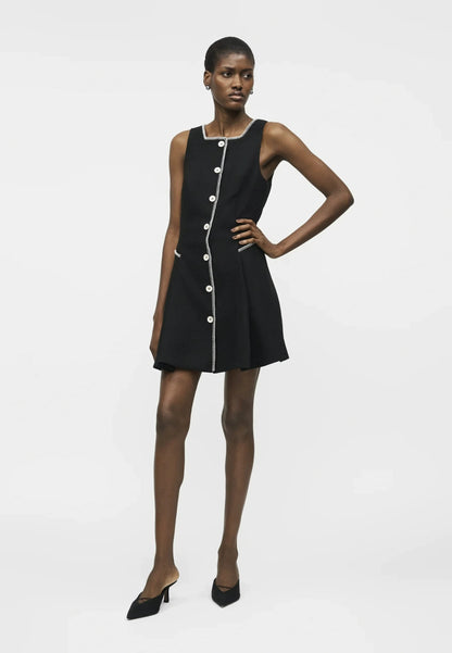 SG Boat Neckline Tailored Jacket | Long Vest Mini Dress | Mid-rise Ankle Pants | Set