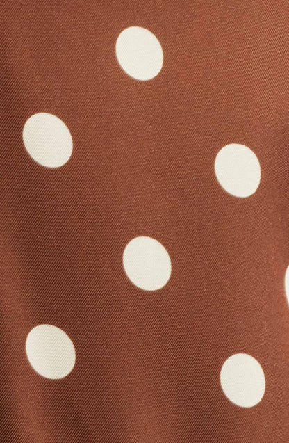 DN Lorraine Silk-Viscose Polka Dot Midi Dress