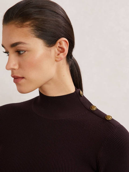 RS Isabella Peplum-Hem Stretch-Knit Top