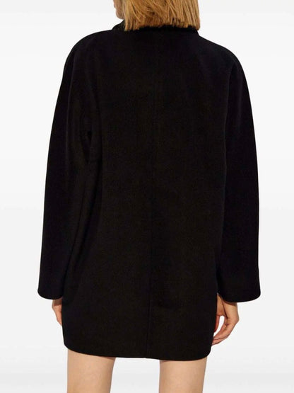 MM Rebus 101801 Double Breasted Wool and Cashmere Short Icon Coat