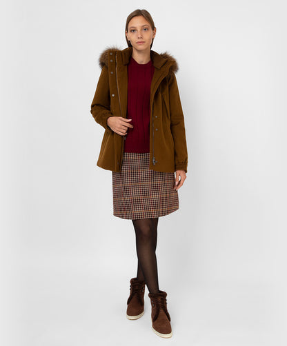 LP Icery Cashmere Short Jacket with Fox Fur Trim