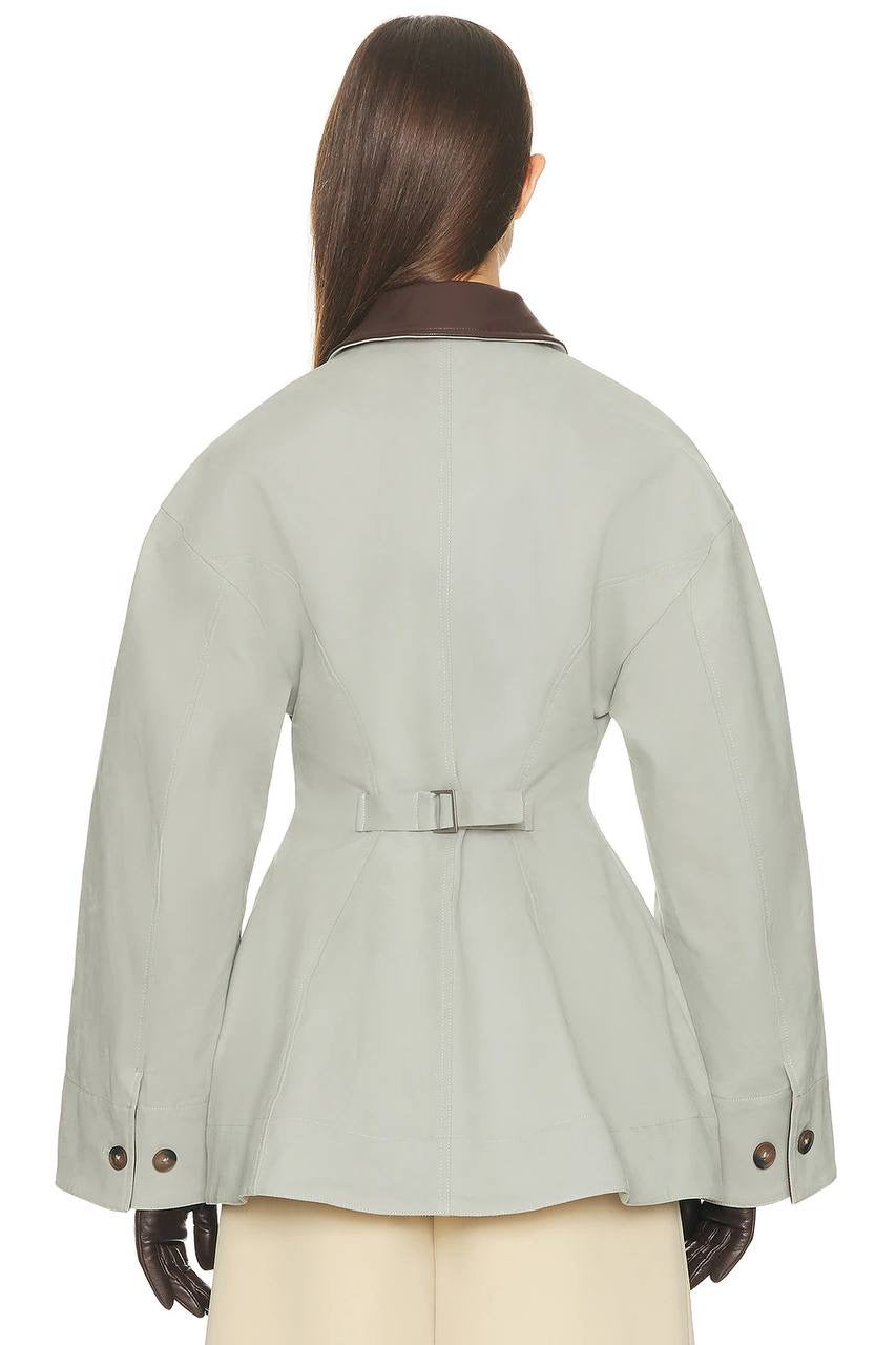 HS The Lady Hunting Cotton-blend Jacket With Faux Leather Collar