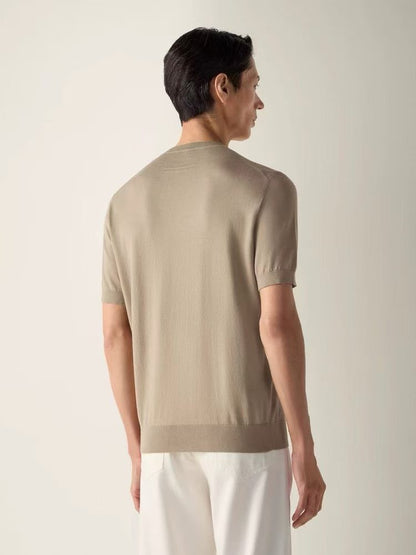 TOP PICK!! ZN Men's Cotton Knitted T-Shirt