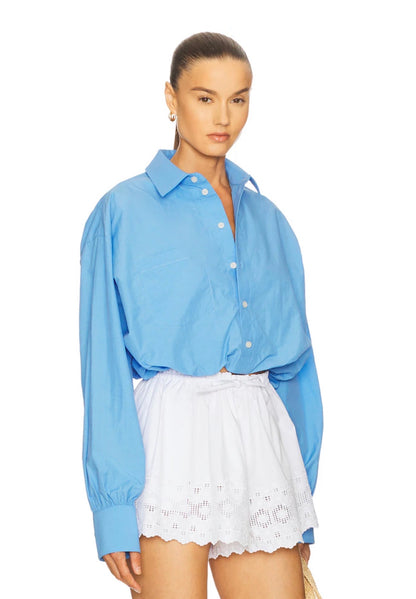 HS The Summer White Overshirt Oversized Shirtdress Shirt | White Shorts w Vintage Swiss Embroidery | Cotton Set