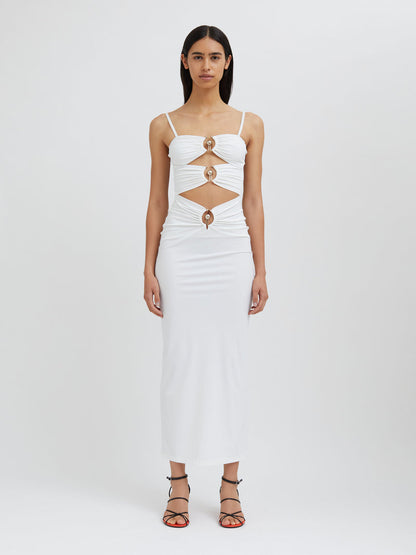 CE Pierced Orbit Column Midi Dress