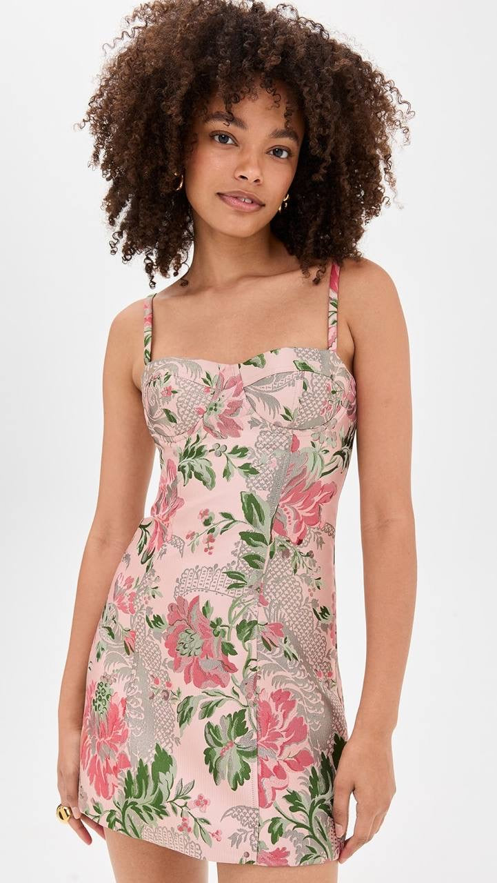 CC Claudine Bustier Linen Mini Dress