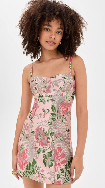 CC Claudine Bustier Linen Mini Dress