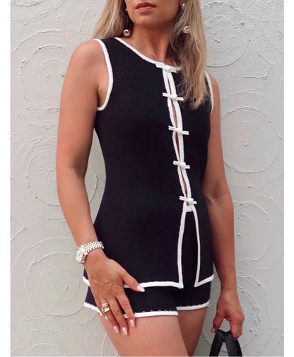 PSE Lou Tunic Sleeveless Vest Top | Shorts | Viscose-blend Set
