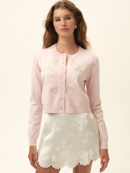 FLL Loralai Viscose-blend Cropped Cardigan