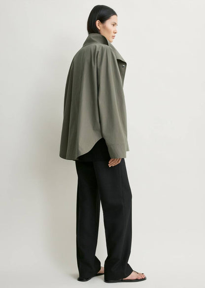 Tot Summer Parachute Cotton-Blend Jacket in Clove Green