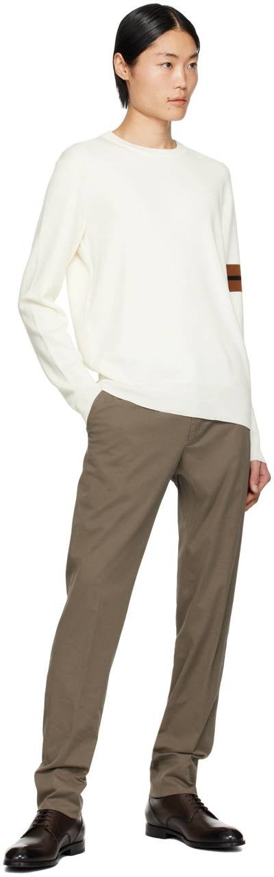 2 Colors! ZN Men’s High Performance Wool Crewneck Jumper Sweater w/ Stripe Detail