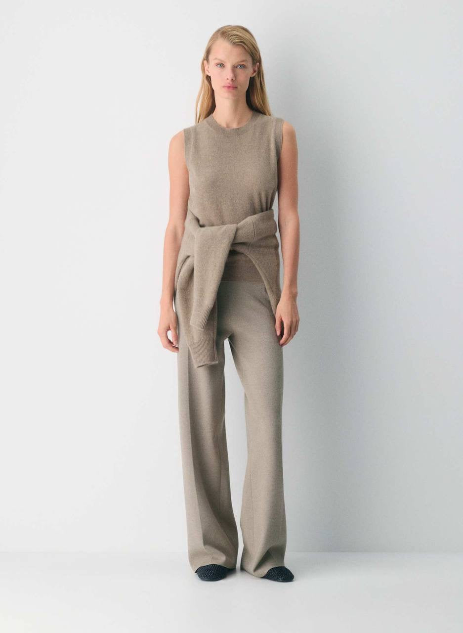 4 Colors! ARZ Soft Viscose-blend Knit Souvenir Pant