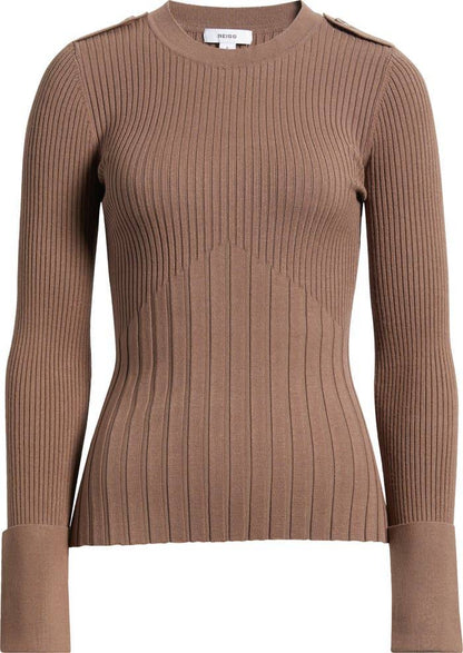 RS Vaux Rib Long Sleeve Viscose-blend Sweater Top