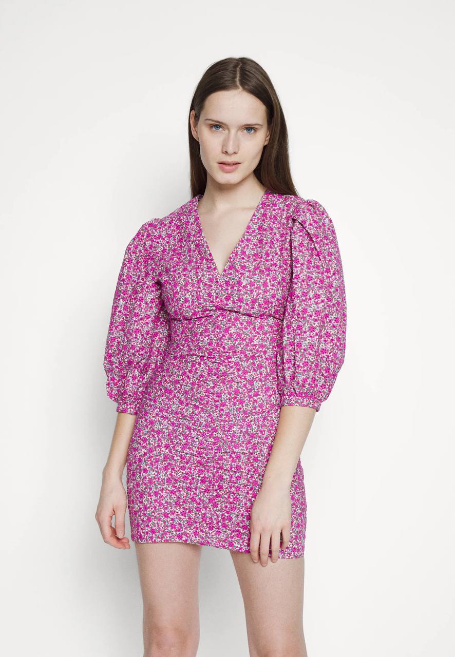 MJ Ryad Floral Embroidered Mini Dress