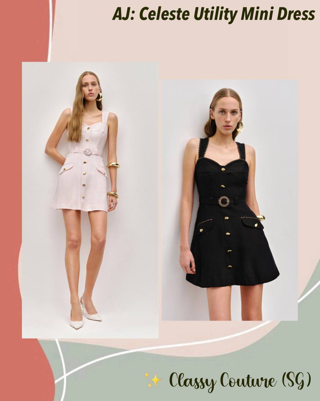 AJ Celeste Utility Mini Dress