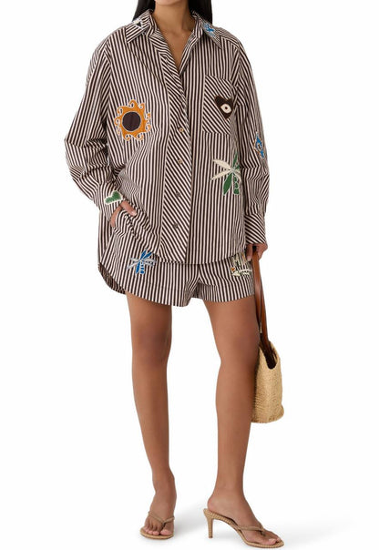 ALM Sirocco Embroidered Shirt | Shorts