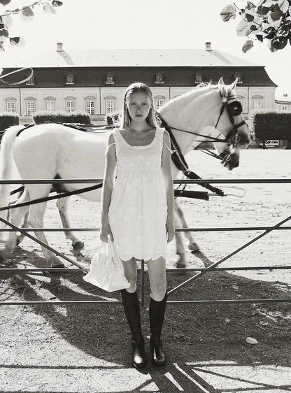 TG Fleur Embroidered Cotton Mini Dress
