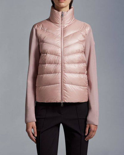 MC Quilted Puffer Jacket with Knit Sleeves
