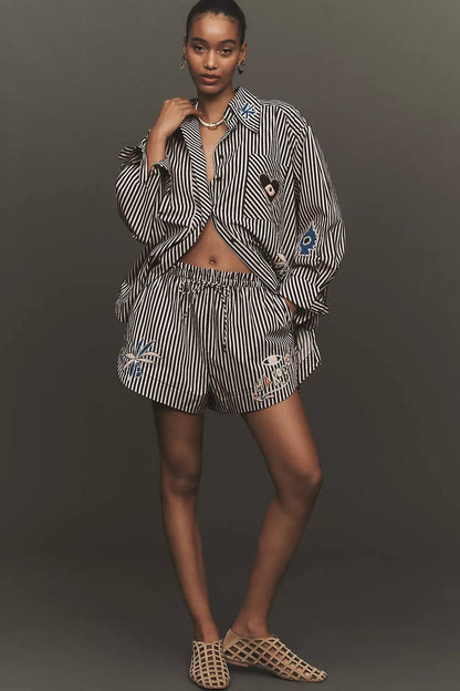 ALM Sirocco Embroidered Shirt | Shorts