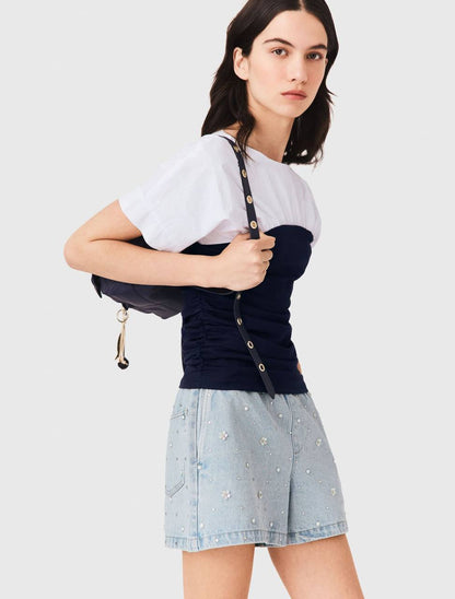 MJ Pleated Jersey Top